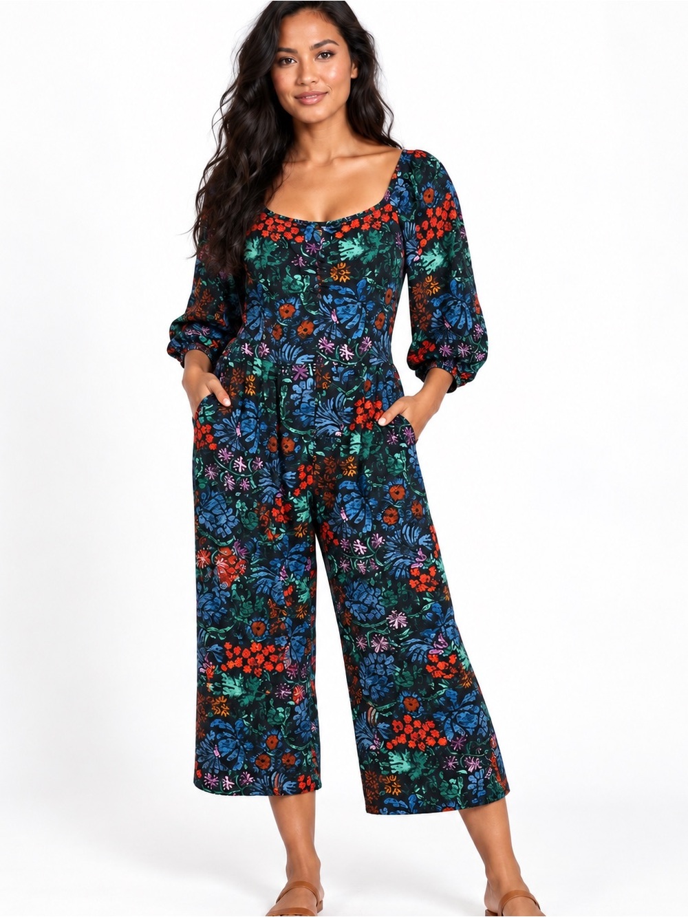 Knox Rose Black Maxi Dress with Multicolor Floral Print